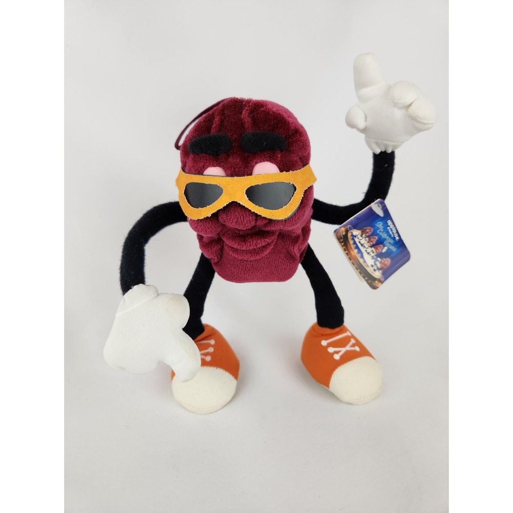 Vintage California Raisins 1987 Applause Plush‎ Bendable Figurine 7" With Tags